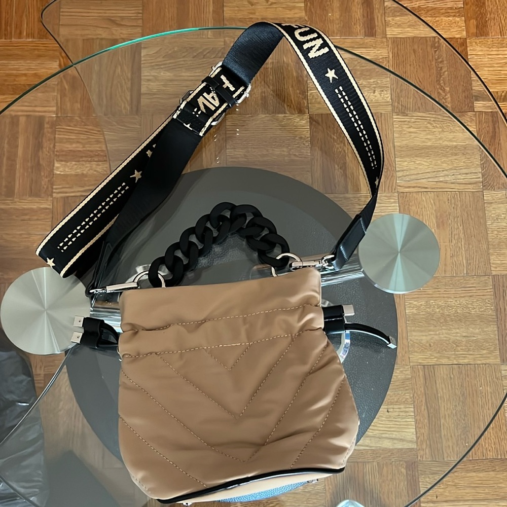 Tan pouch bag